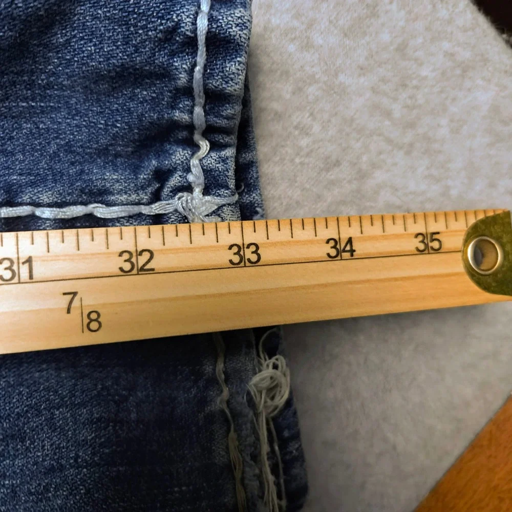 True Religion Ricky Super T Jeans Distressed‎ USA Made Size 38 (Fits 37x33) READ